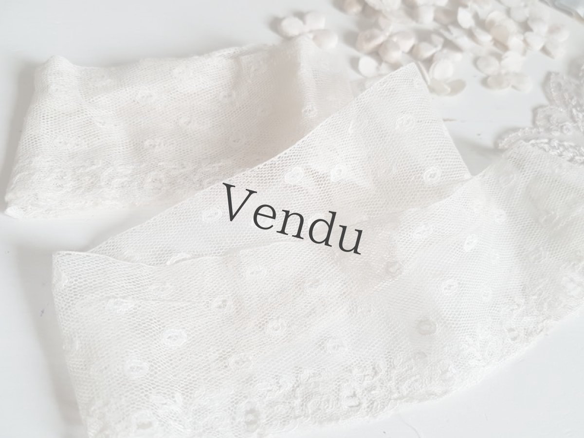 画像2: フランスアンティーク　マリーヌレース 127cm (2)