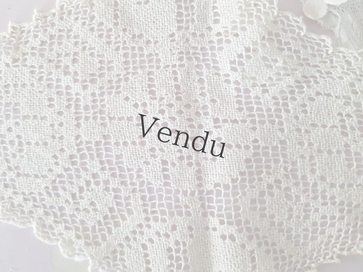 画像4: フランスアンティーク　フィレレースのモチーフ (4)