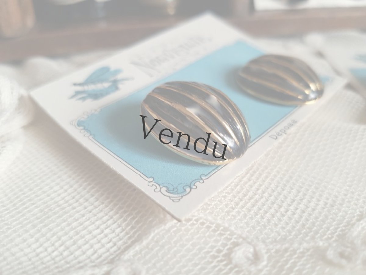 画像3: フランスヴィンテージ　イヤリング Rayures (3)