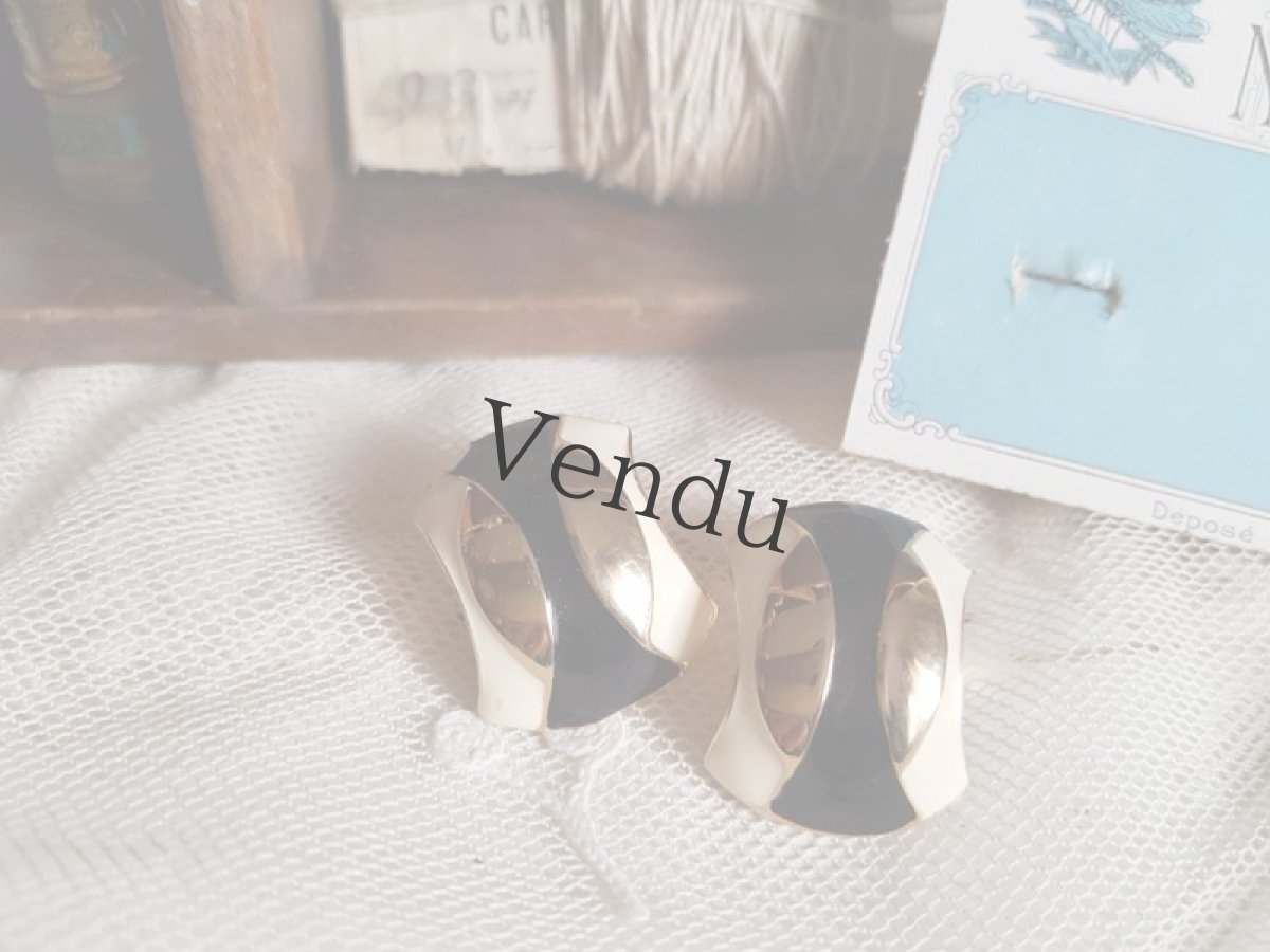 画像2: フランスヴィンテージ　イヤリング 3 Couleurs (2)