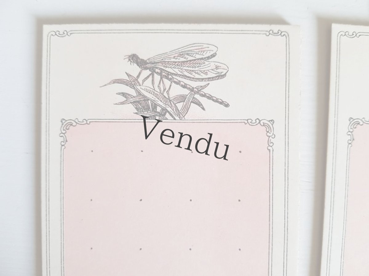 画像3: フランスアンティーク　未使用ボタンシート　トンボ (3)