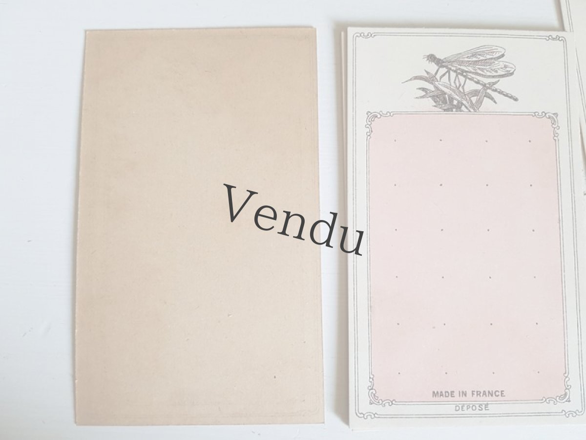 画像6: フランスアンティーク　未使用ボタンシート　トンボ (6)