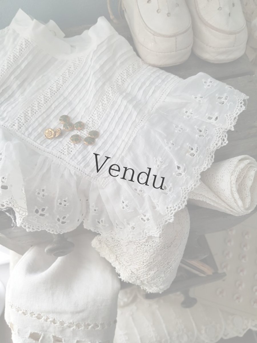 画像7: フランスアンティーク　ドール用クローバーのメタルペイントボタン 8mm (7)