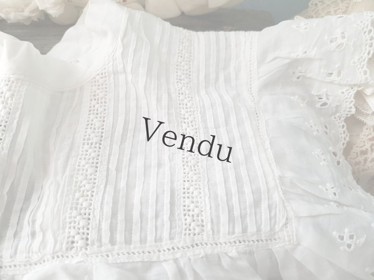 画像3: フランスアンティーク　コットンレースのつけ襟 (3)