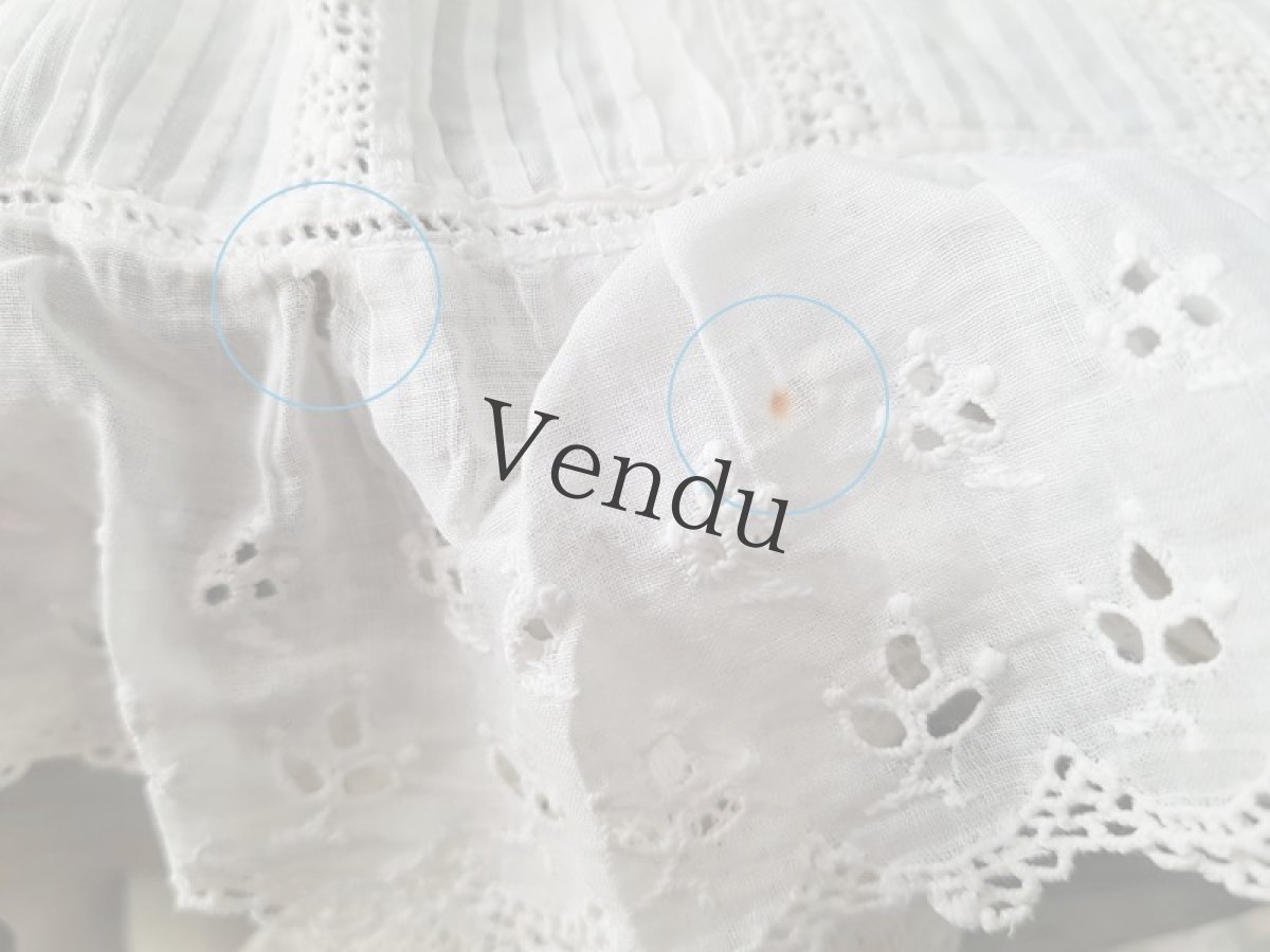 画像8: フランスアンティーク　コットンレースのつけ襟 (8)