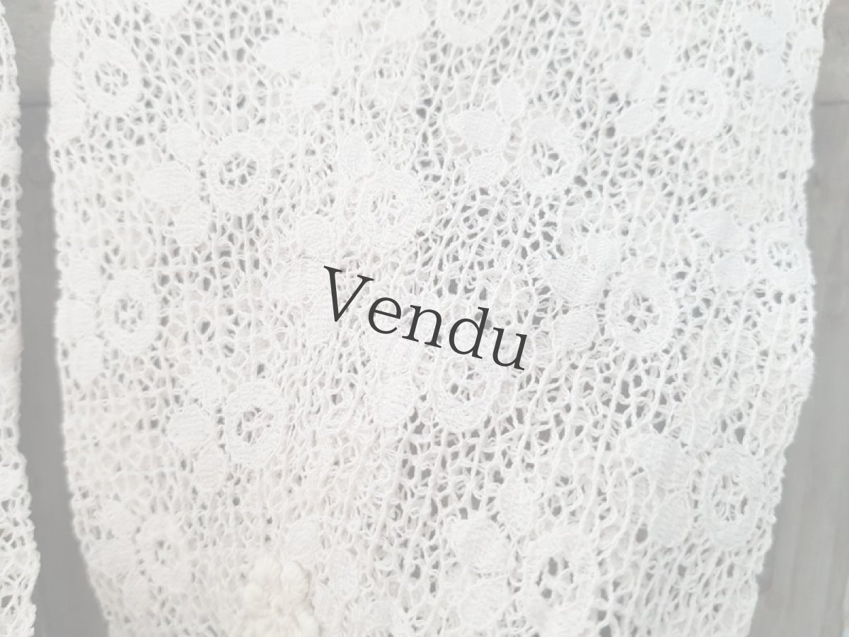 画像7: フランスヴィンテージ　お花刺繍レースのお袖セット (7)