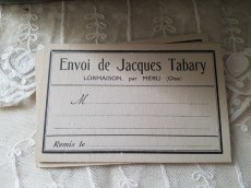 画像1: フランスヴィンテージ　Jacques Tabaryさんからのカード (1)