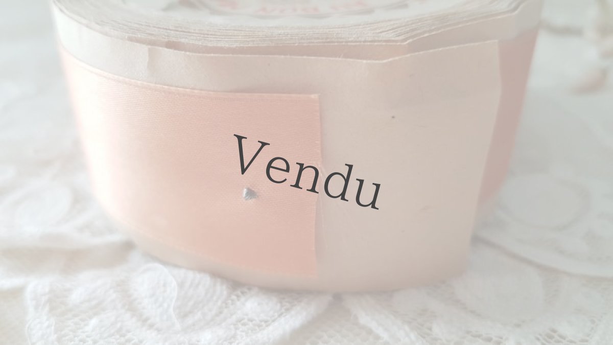 画像5: フランスヴィンテージ　AU BON MARCHÉのダブルフェイスサテンリボン (5)