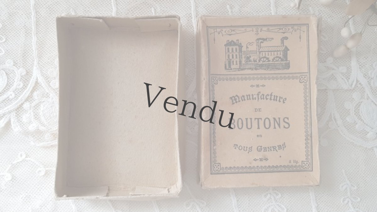 画像2: フランスアンティーク　ボタン箱 (2)