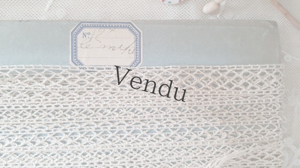 画像2: フランスアンティーク　台紙とラベルつきレースブレード (2)