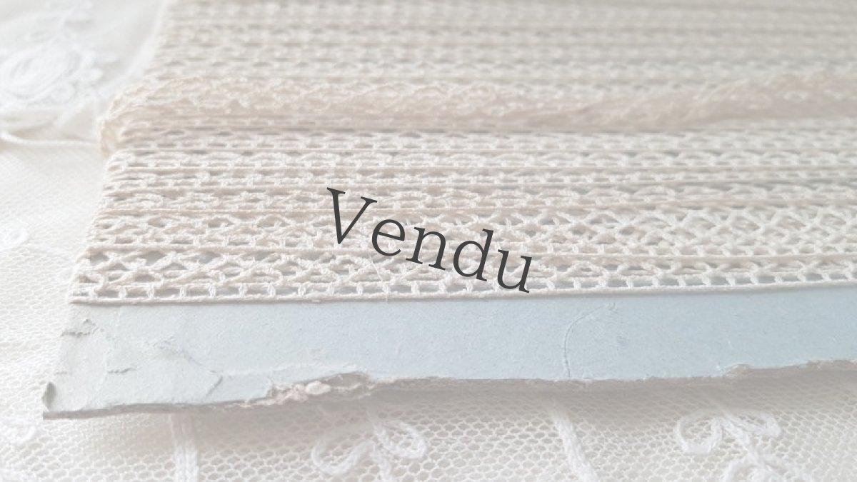 画像5: フランスアンティーク　台紙とラベルつきレースブレード (5)