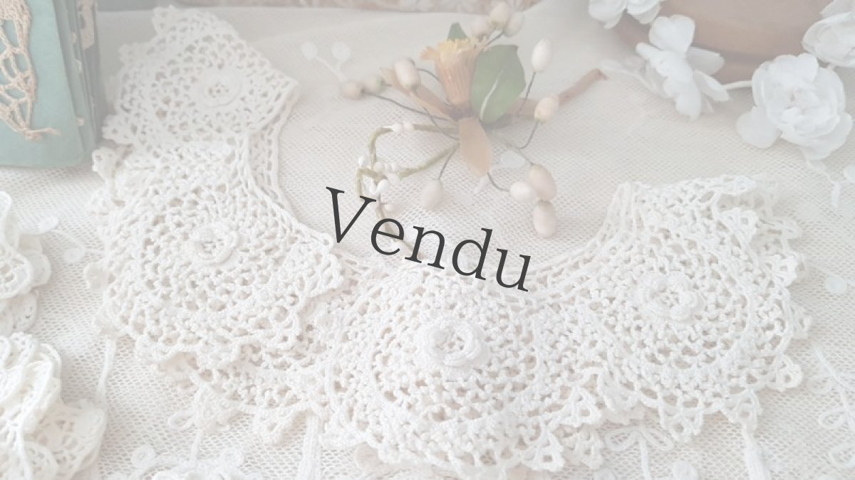 画像6: フランスヴィンテージ　アイリッシュクロッシェレースのつけ襟 (6)