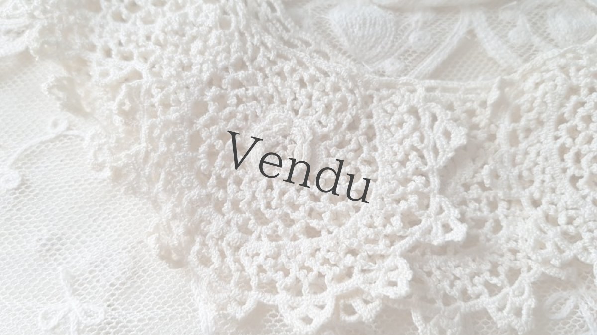 画像3: フランスヴィンテージ　アイリッシュクロッシェレースのつけ襟 (3)