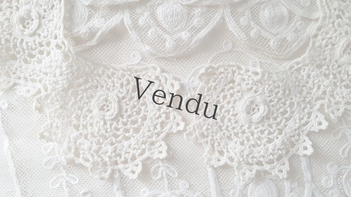 画像2: フランスヴィンテージ　アイリッシュクロッシェレースのつけ襟 (2)