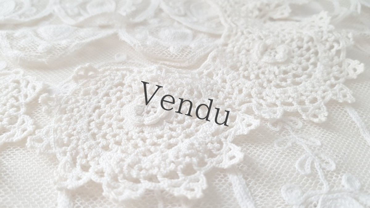 画像5: フランスヴィンテージ　アイリッシュクロッシェレースのつけ襟 (5)