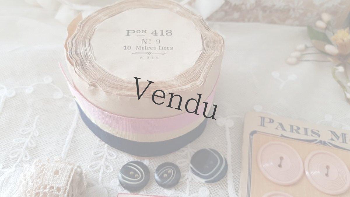 画像2: フランスヴィンテージ　メルスリーセット《Rose et Bleu marine》 (2)