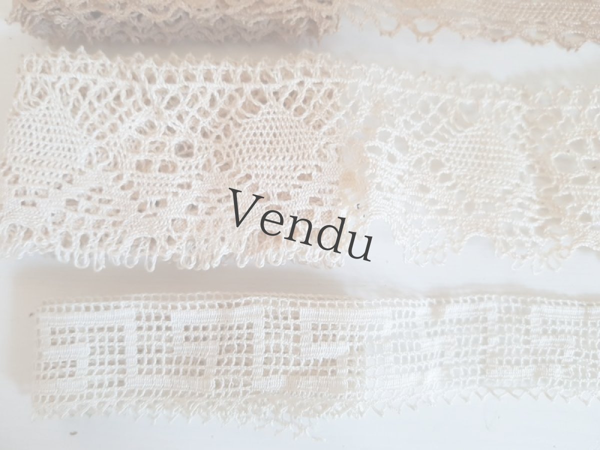 画像7: フランスアンティーク　レースセット10種 7m以上〜 (7)