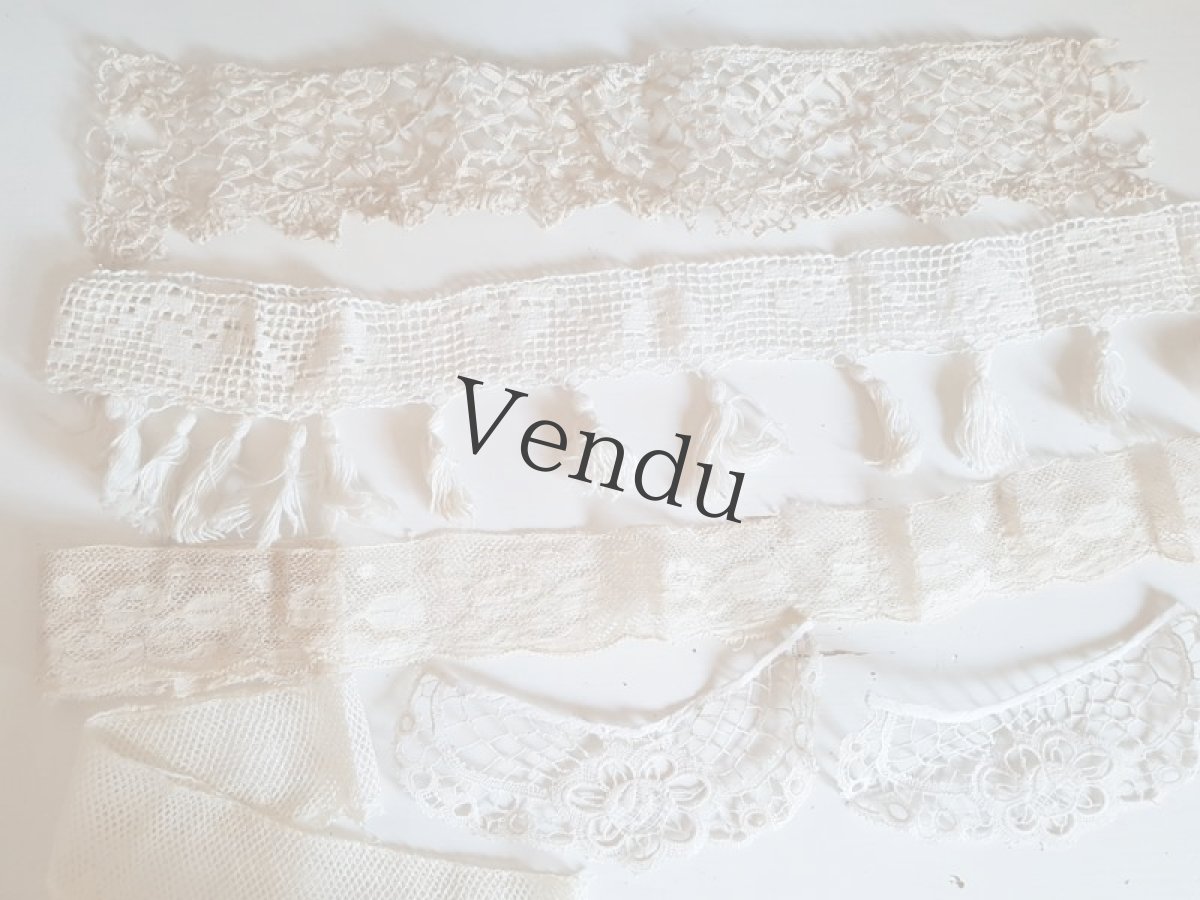 画像3: フランスアンティーク　レースセット10種 7m以上〜 (3)