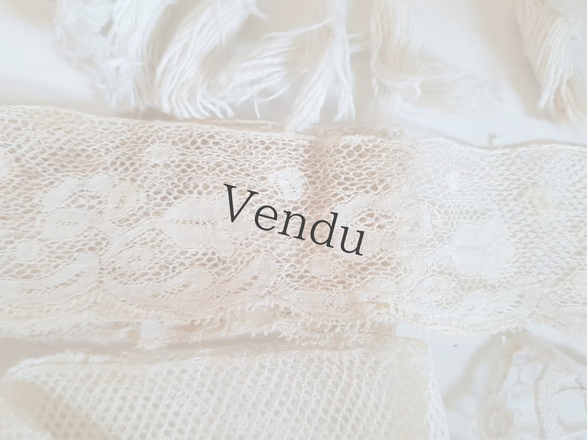 画像12: フランスアンティーク　レースセット10種 7m以上〜 (12)