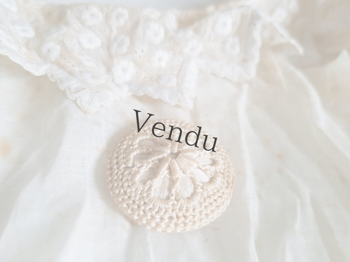 画像4: フランスヴィンテージ　レースボタン 31mm (4)