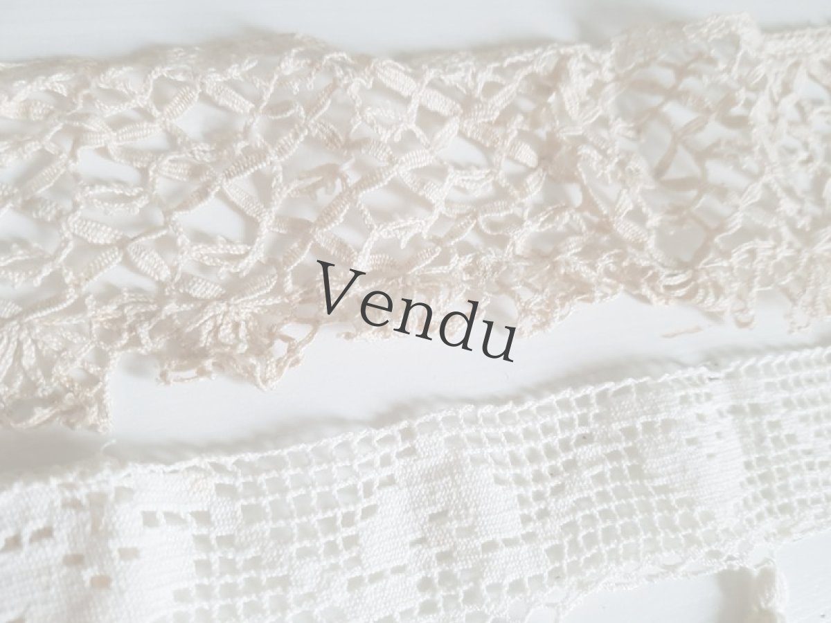 画像8: フランスアンティーク　レースセット10種 7m以上〜 (8)