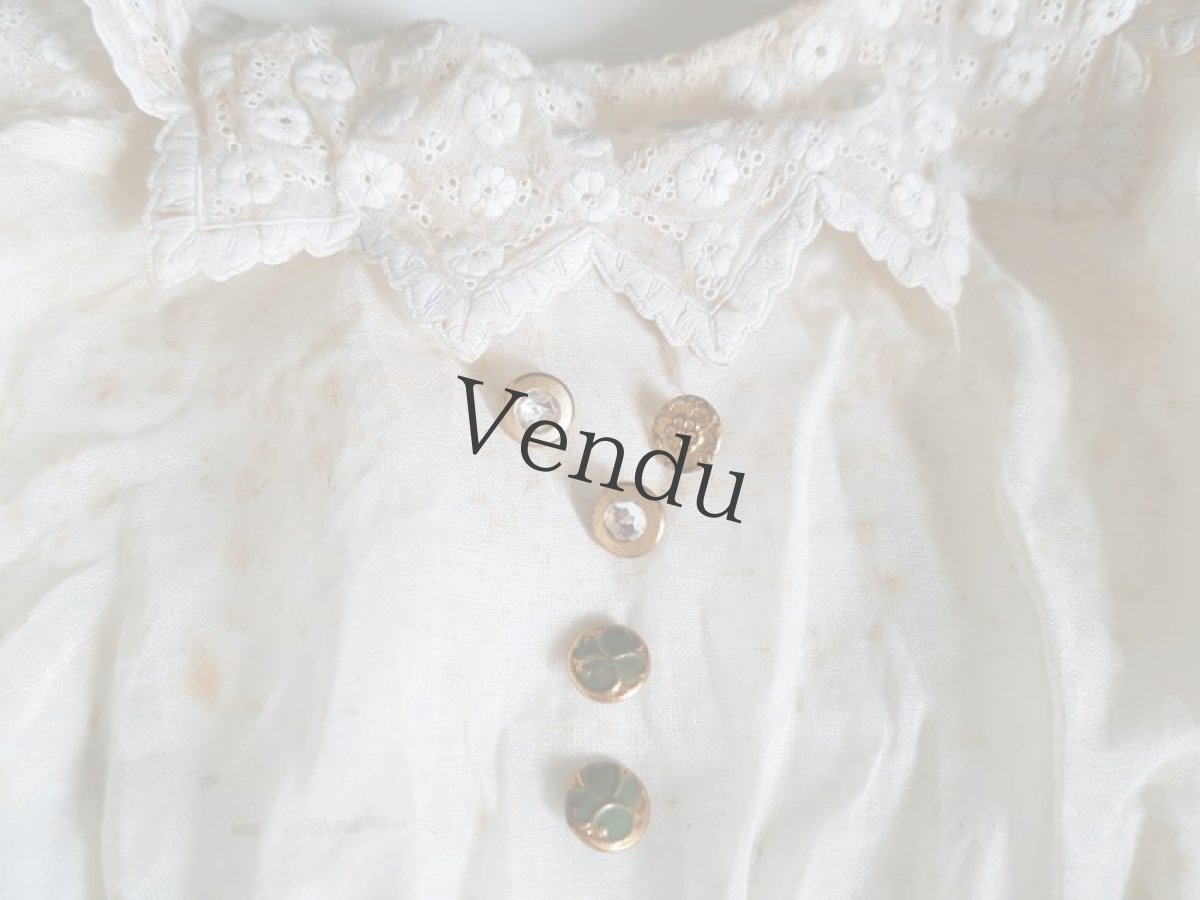 画像5: フランスアンティーク　ドール用ストラス入りボタン 8mm (5)