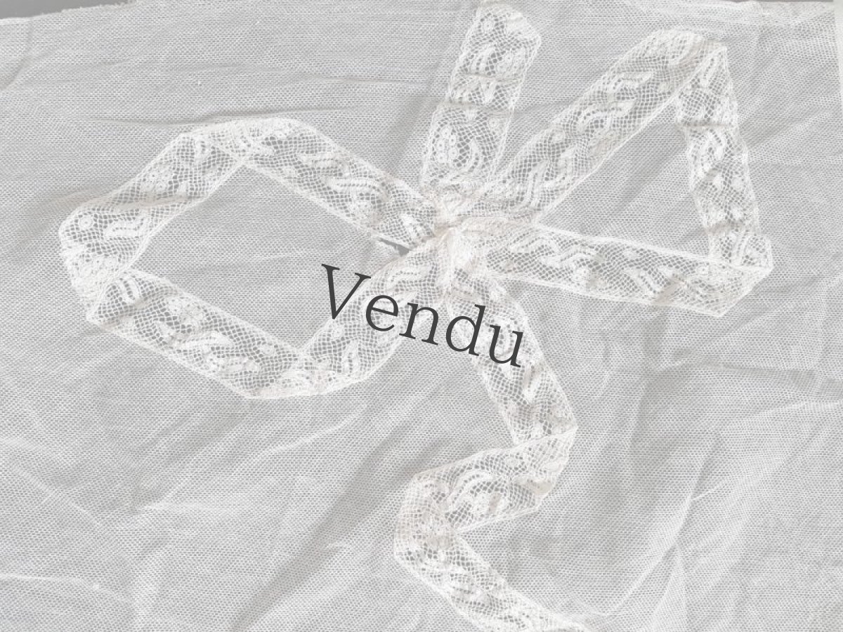 画像7: フランスアンティーク　ふっくらレースのお袖 (7)