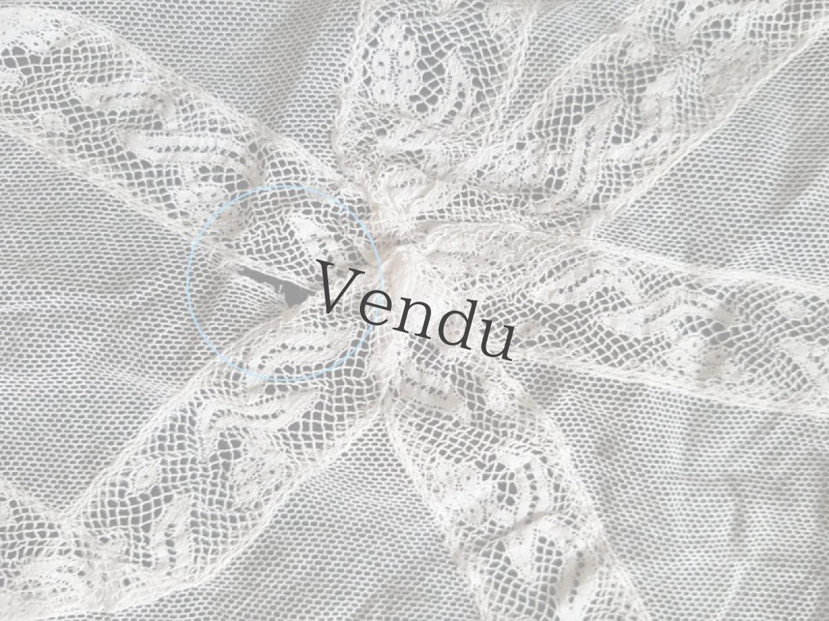 画像8: フランスアンティーク　ふっくらレースのお袖 (8)