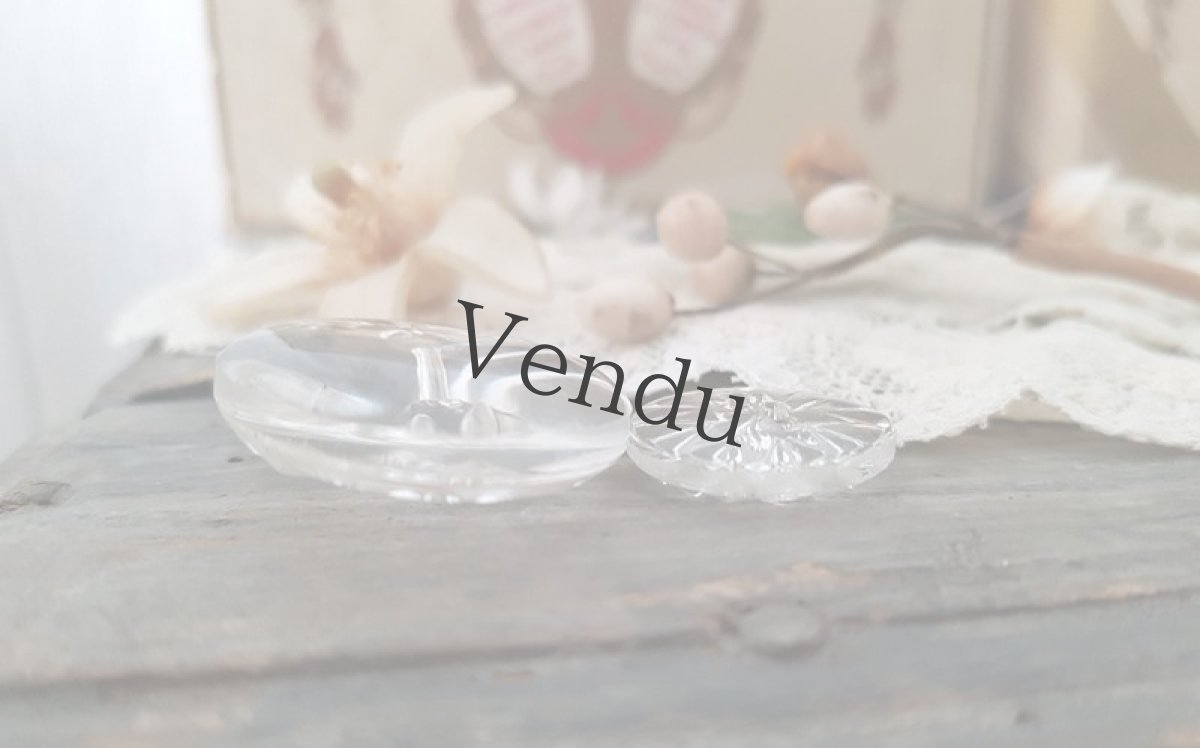 画像4: フランスアンティーク　キラキラガラスボタン18mm (4)