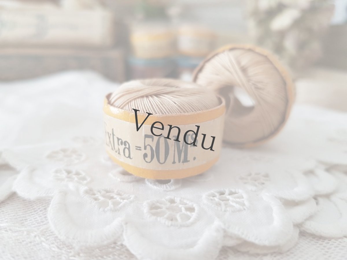 画像4: フランスアンティーク　ROGEZ A LILLE 小さな糸玉 リネン 60 (4)