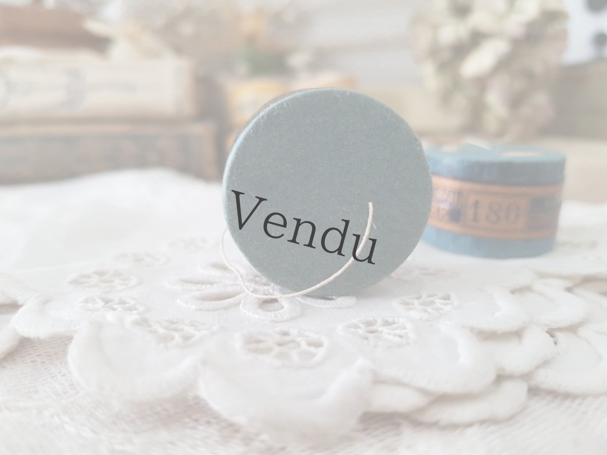 画像5: フランスアンティーク　AU CONSCRIT 小さな紙製カプセル型の糸玉 リネン 100 (5)