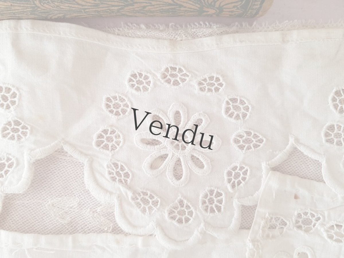 画像3: フランスアンティーク　カットワークレース端切れ3枚セット (3)