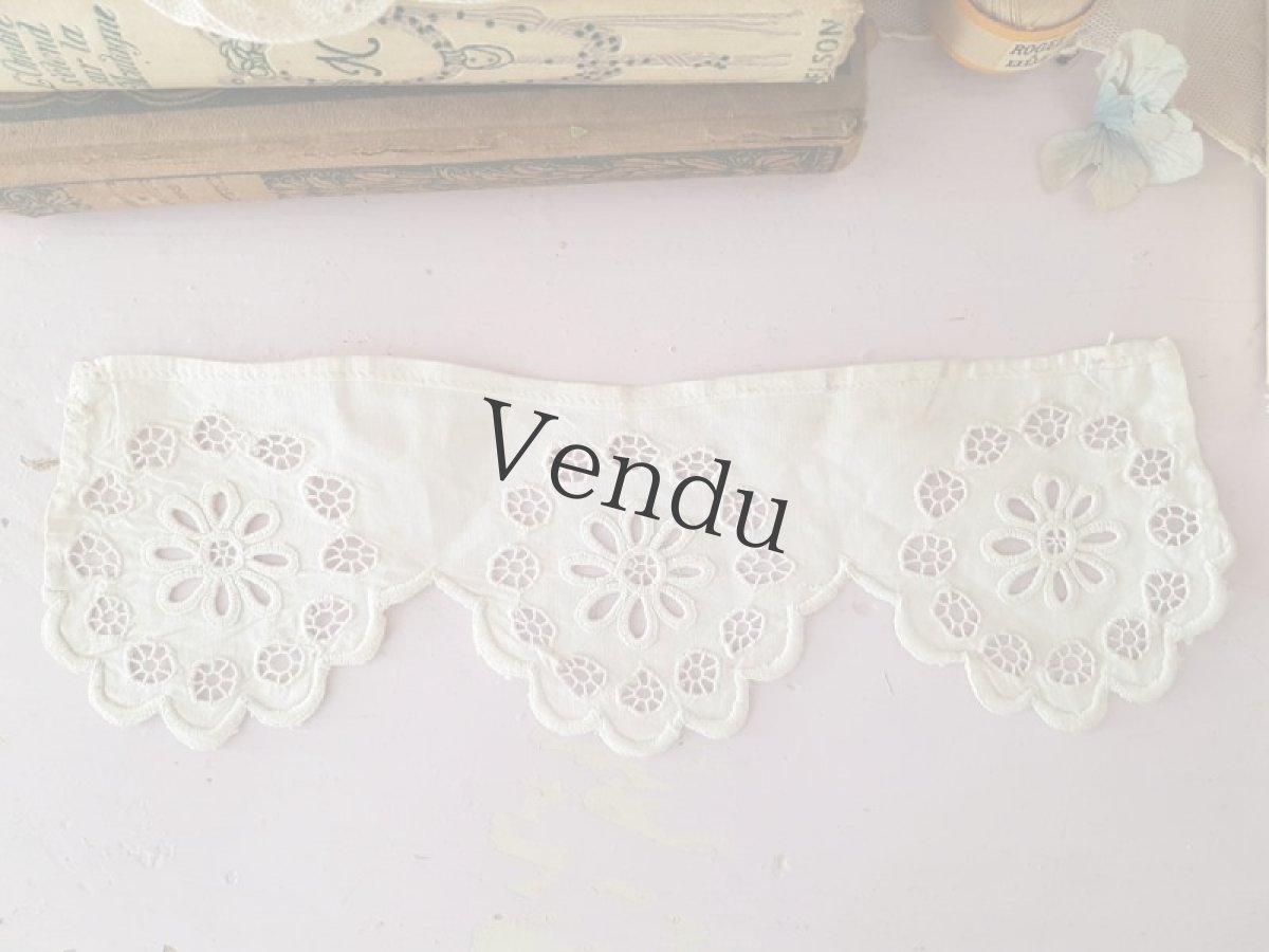 画像6: フランスアンティーク　カットワークレース端切れ3枚セット (6)