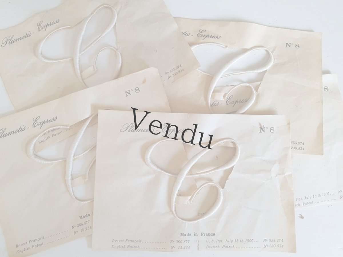 画像6: フランスアンティーク　Plumetis-Express No.8 刺繍用モノグラム "C" (6)