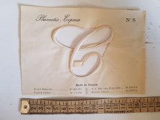 画像2: フランスアンティーク　Plumetis-Express No.8 刺繍用モノグラム "C" (2)