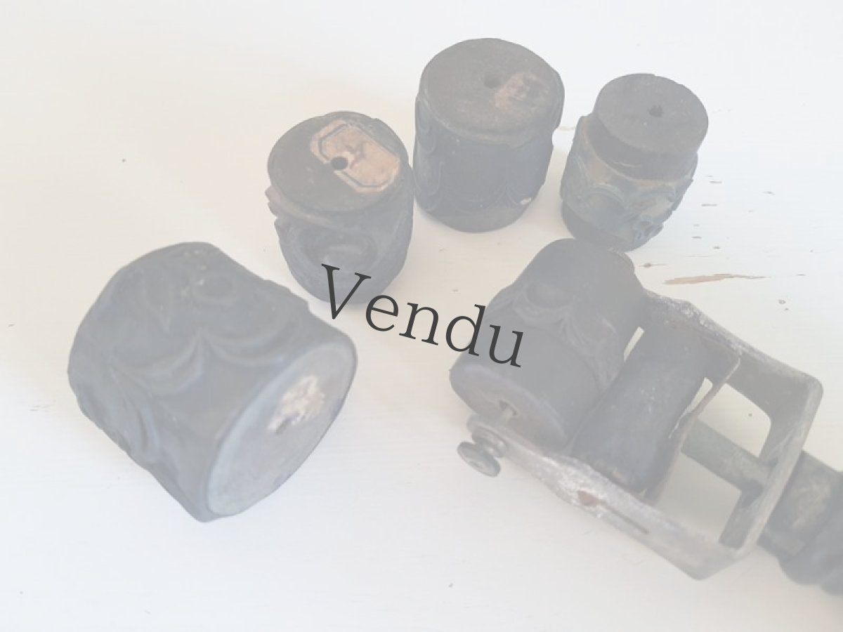 画像10: フランスアンティーク　1900年前後 刺繍用ローラー スタンプ幅22mm (10)