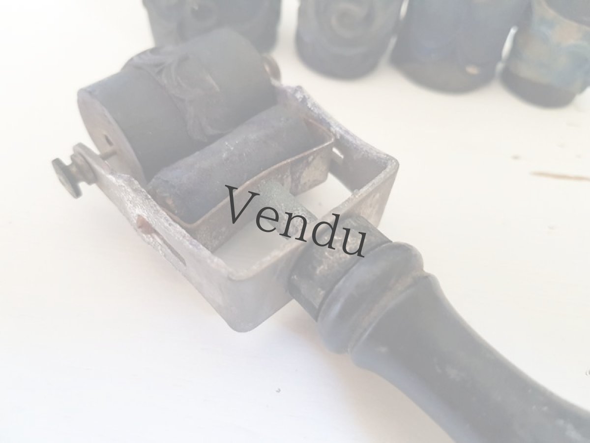 画像5: フランスアンティーク　1900年前後 刺繍用ローラー スタンプ幅22mm (5)