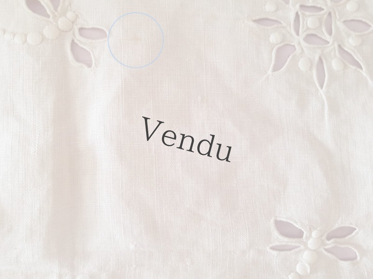 画像6: フランスヴィンテージ　カットワーク刺繍のかわいいドイリー (6)