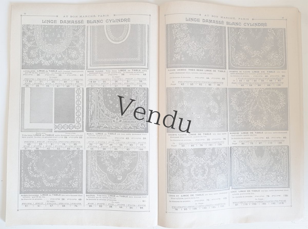 画像8: フランスアンティーク 1900年前後 Au Bon Marché Paris / Trousseaux Linge de Maisonカタログ (8)