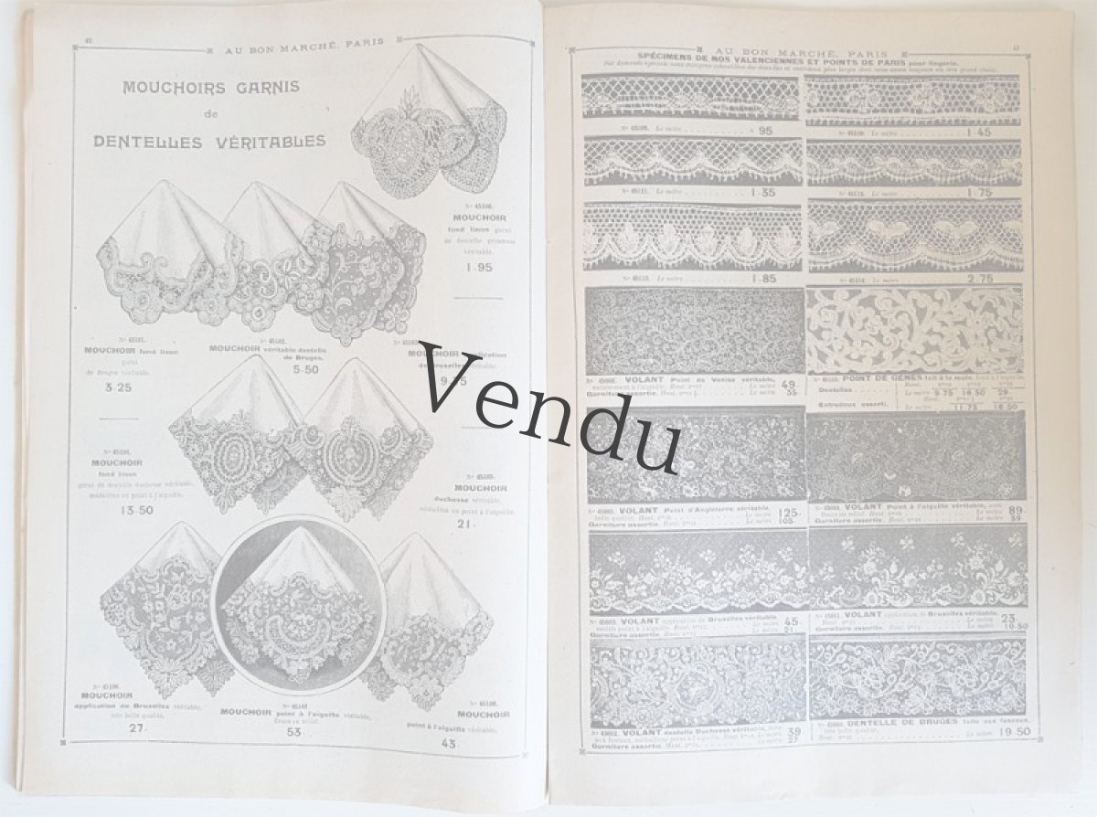 画像7: フランスアンティーク 1900年前後 Au Bon Marché Paris / Trousseaux Linge de Maisonカタログ (7)