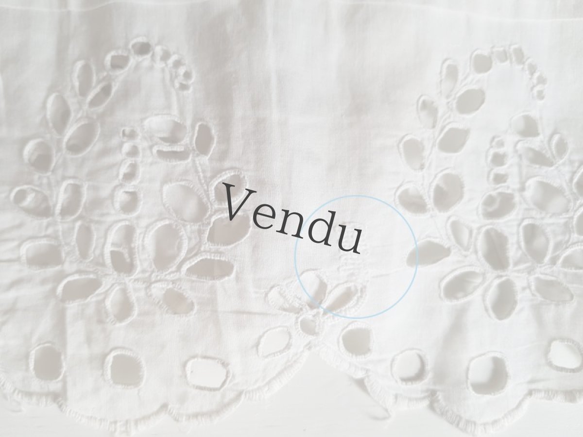 画像4: フランスアンティーク　カットワーク幅広レース 143cm (4)