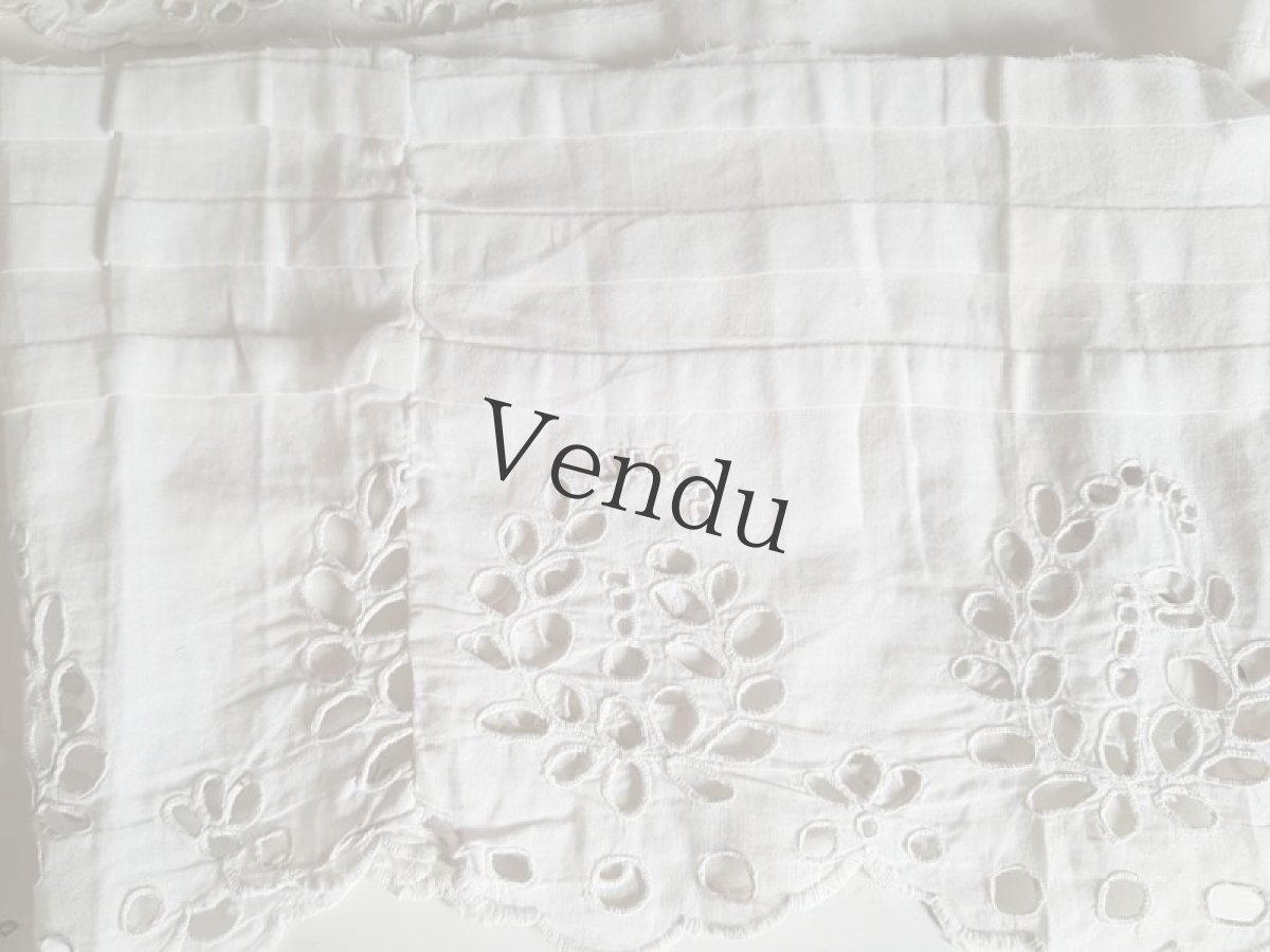 画像5: フランスアンティーク　カットワーク幅広レース 143cm (5)