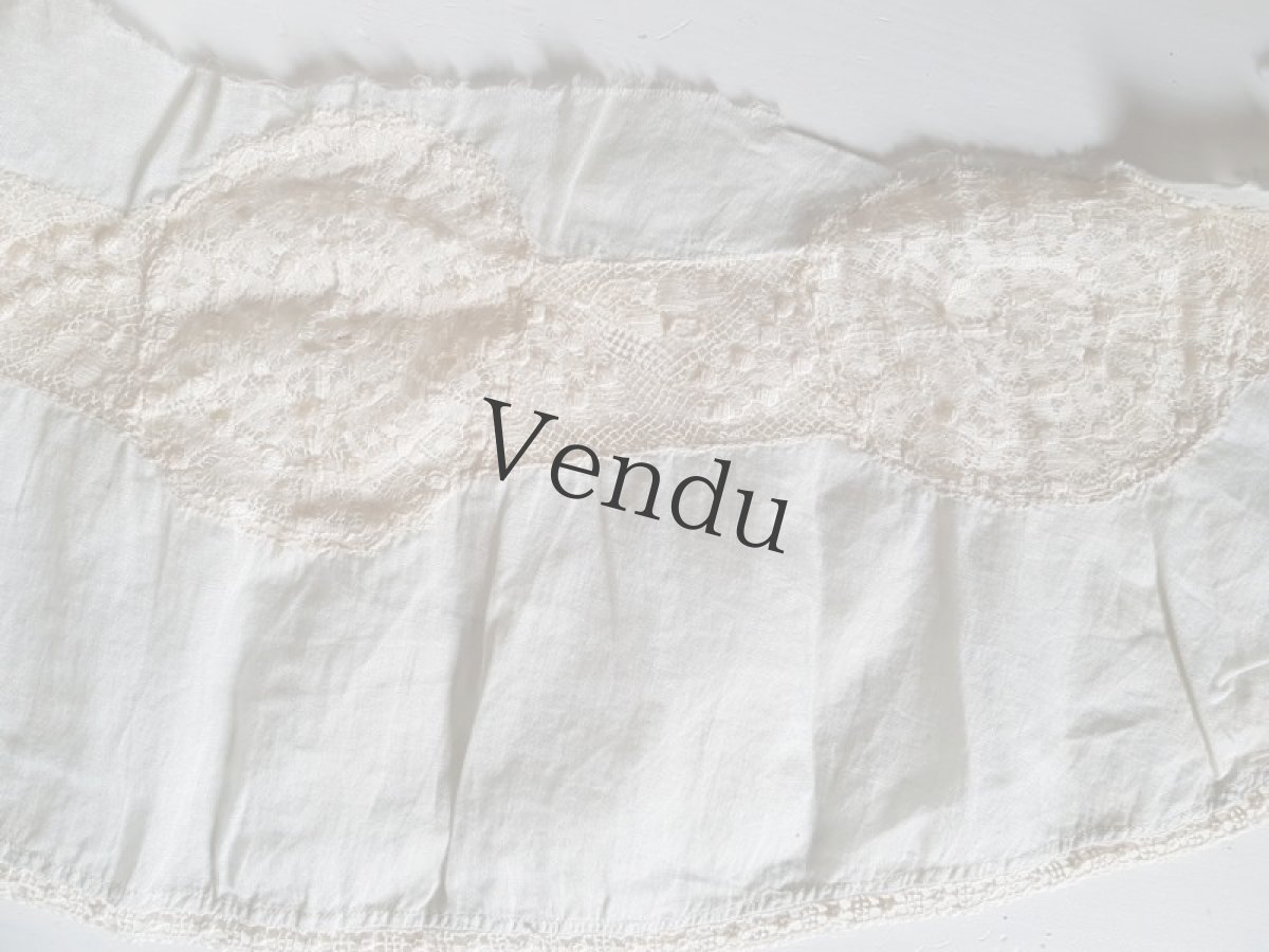 画像5: フランスアンティーク　パウダーブルーの端切れ (5)