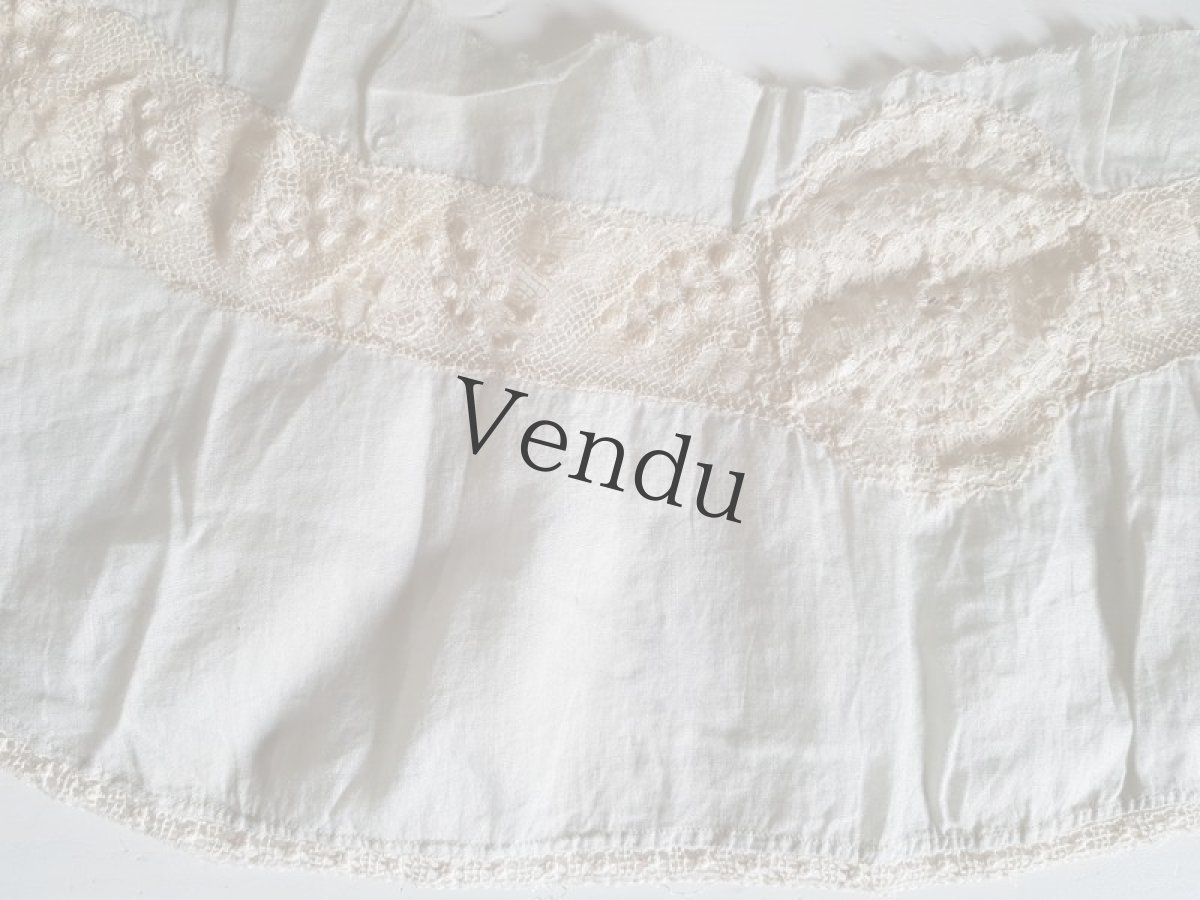 画像6: フランスアンティーク　パウダーブルーの端切れ (6)