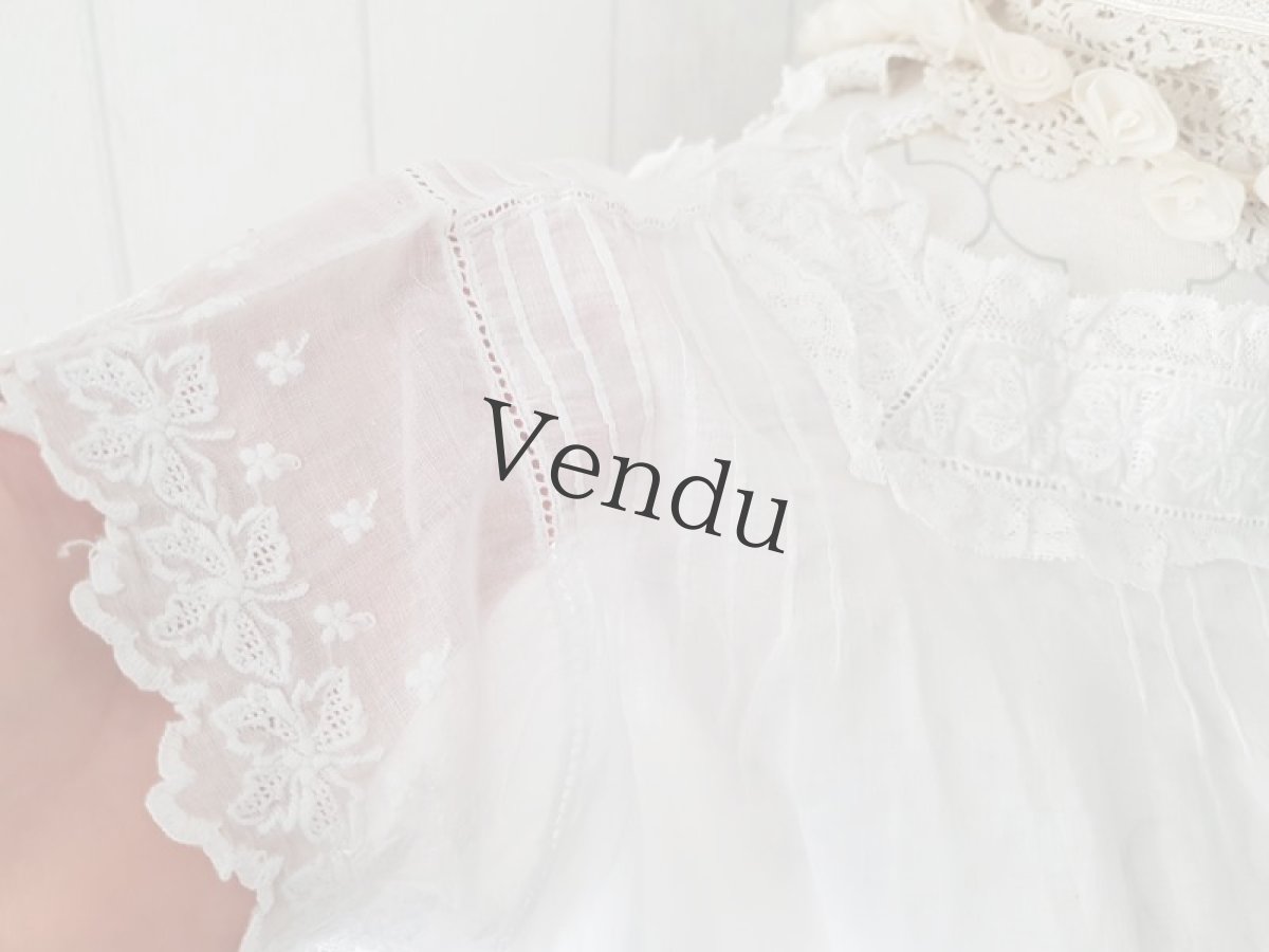 画像13: フランスヴィンテージ　フレンチスリーブの可愛いトップス (13)