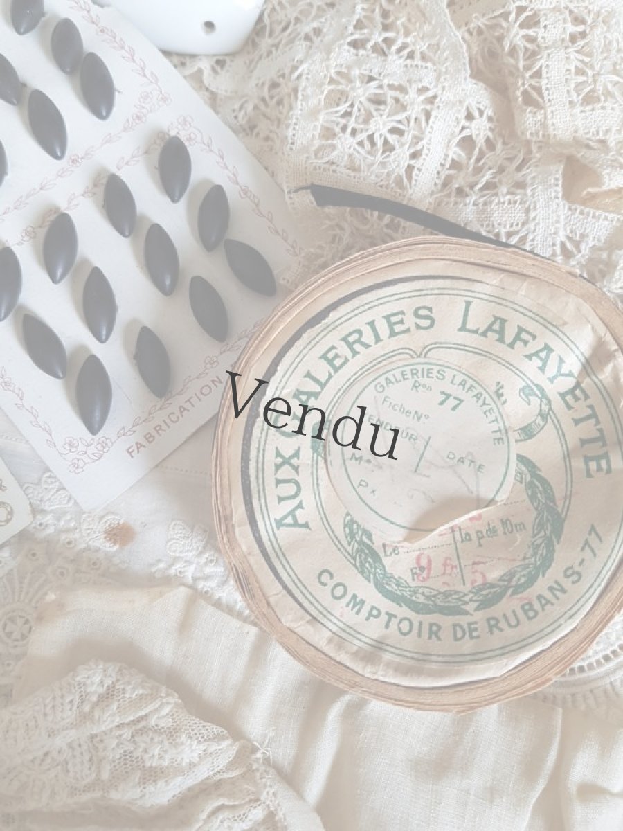 画像7: フランスアンティーク　AUX GALERIES LAFAYETTE リボン ノワール (7)