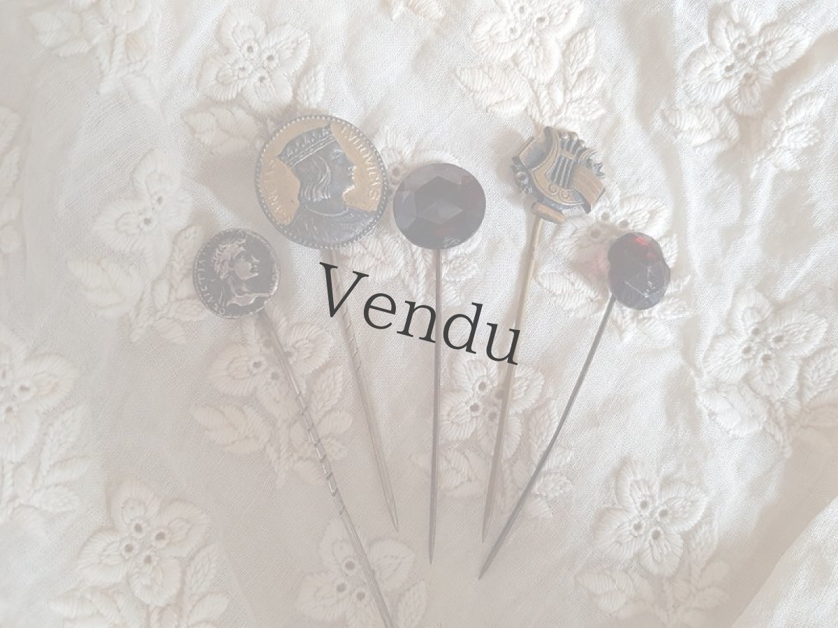 画像7: 《HOLD》フランスアンティーク　エパングル ア クラヴァット セット (7)