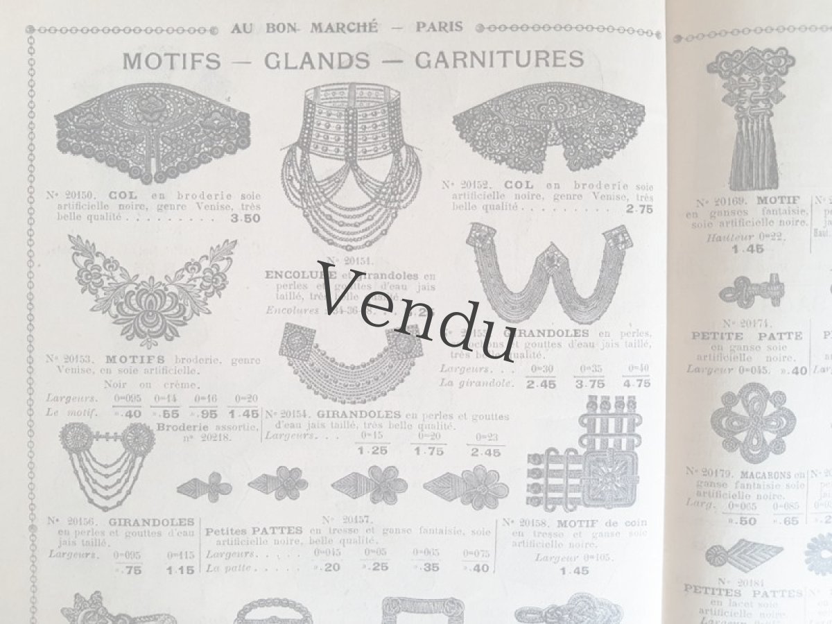 画像12: フランスアンティーク 1910年代 Au Bon Marché Paris / Voilette, Ruches, Tulles カタログII (12)