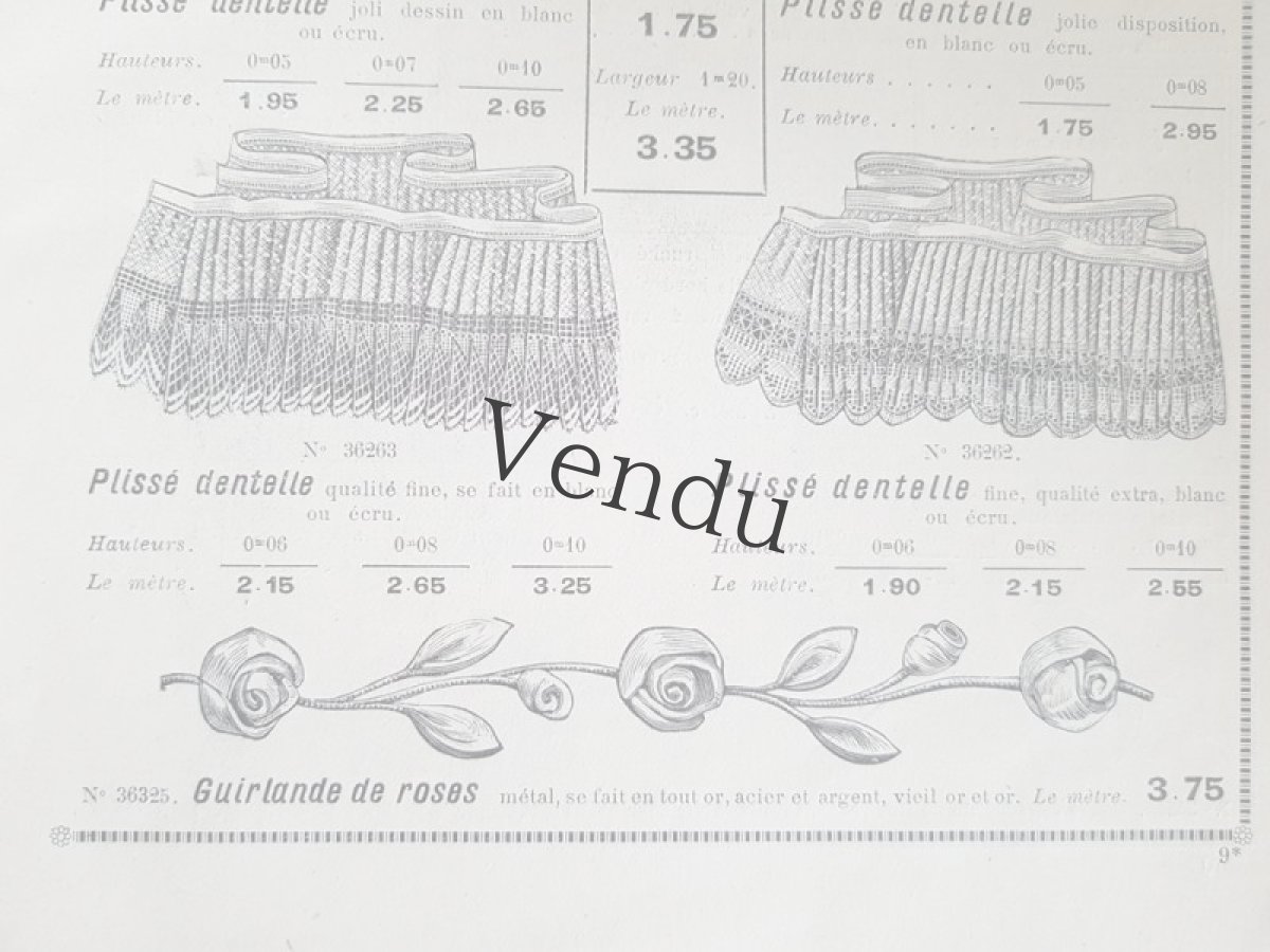 画像6: フランスアンティーク 1910年代 Au Bon Marché Paris / Voilette, Ruches, Tulles カタログ I (6)