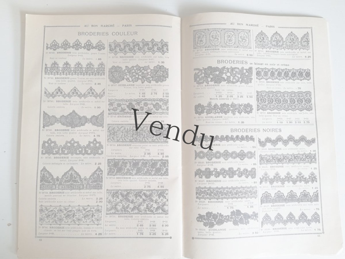 画像15: フランスアンティーク 1910年代 Au Bon Marché Paris / Voilette, Ruches, Tulles カタログ I (15)